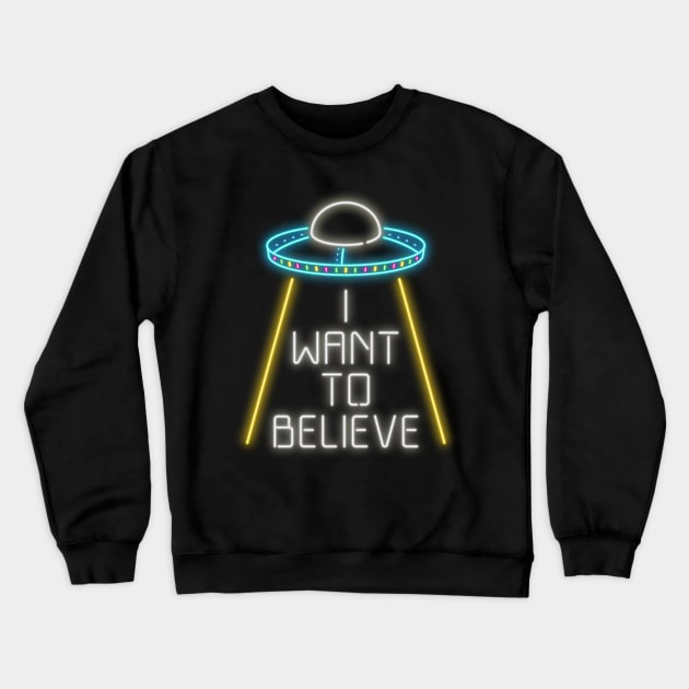 I want to believe Crewneck Sweatshirt by laura-nagel